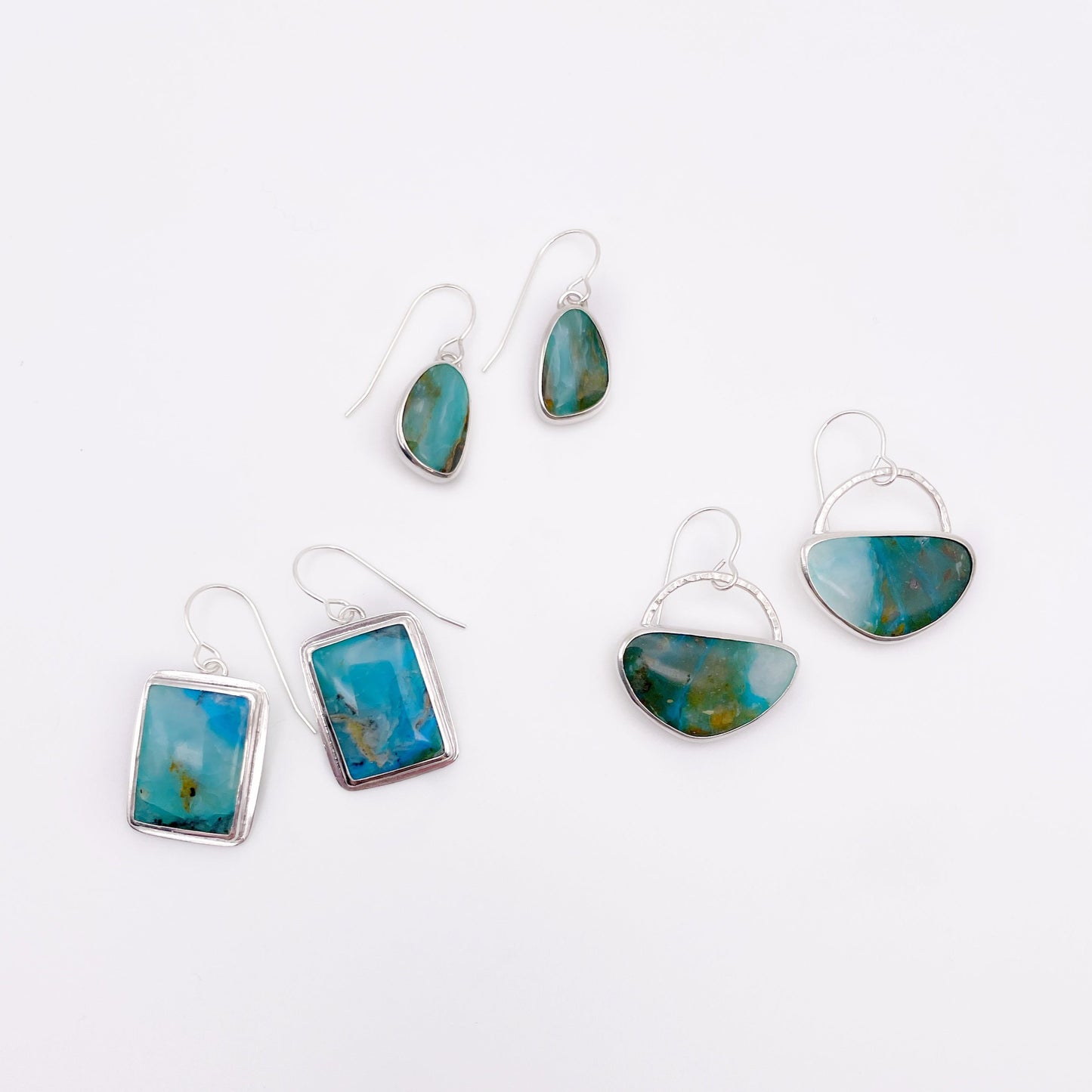 Peruvian Opal Dangle Earring No. 07