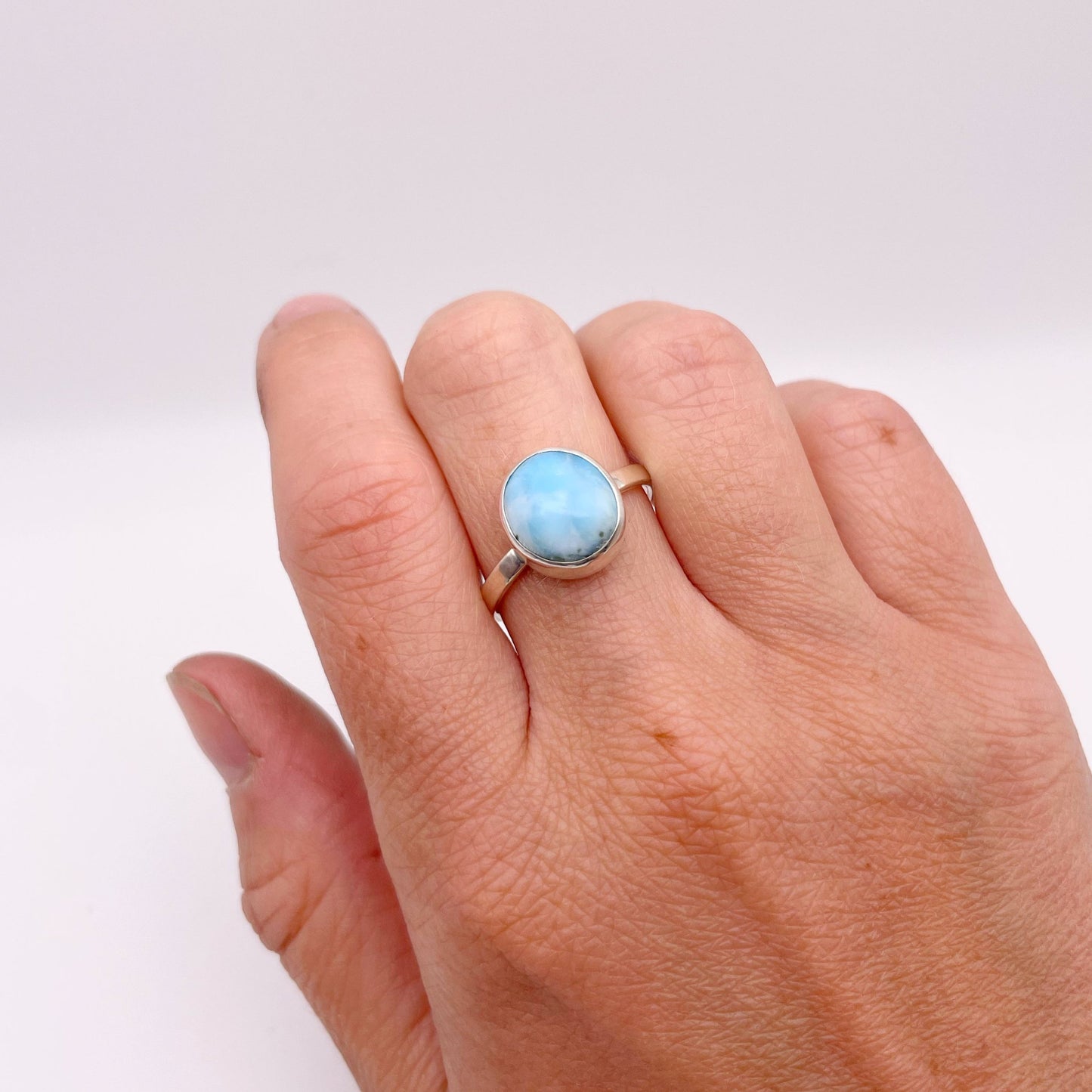 Mini Larimar Ring No. 06 | Size 10