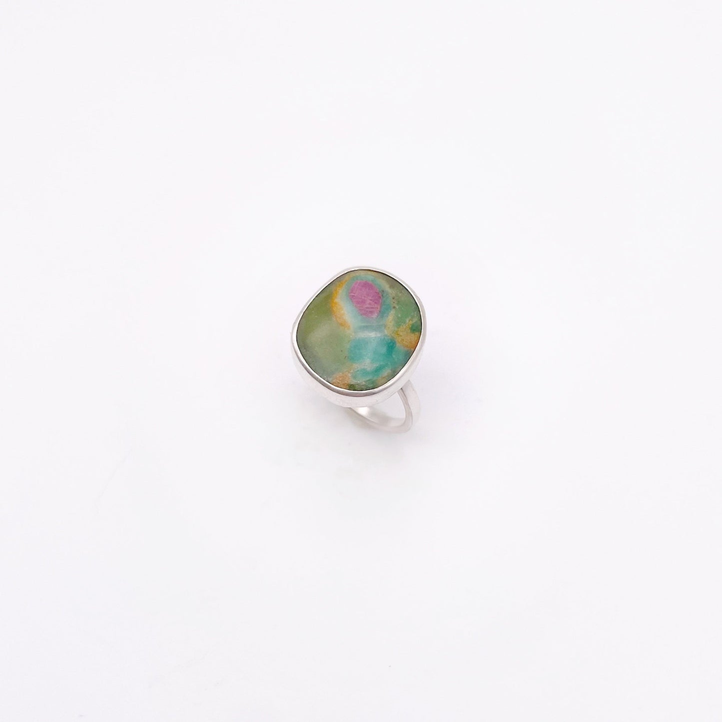 Mini Ruby in Fuchsite Ring No. 04 | Size 6.5