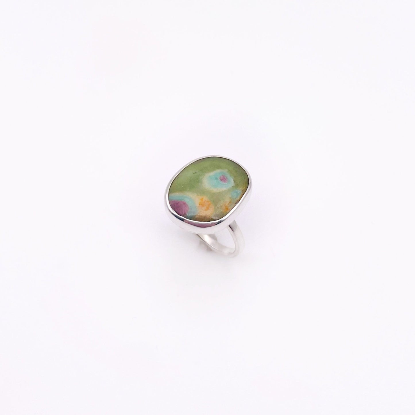 Mini Ruby in Fuchsite Ring No. 05 | Size 7