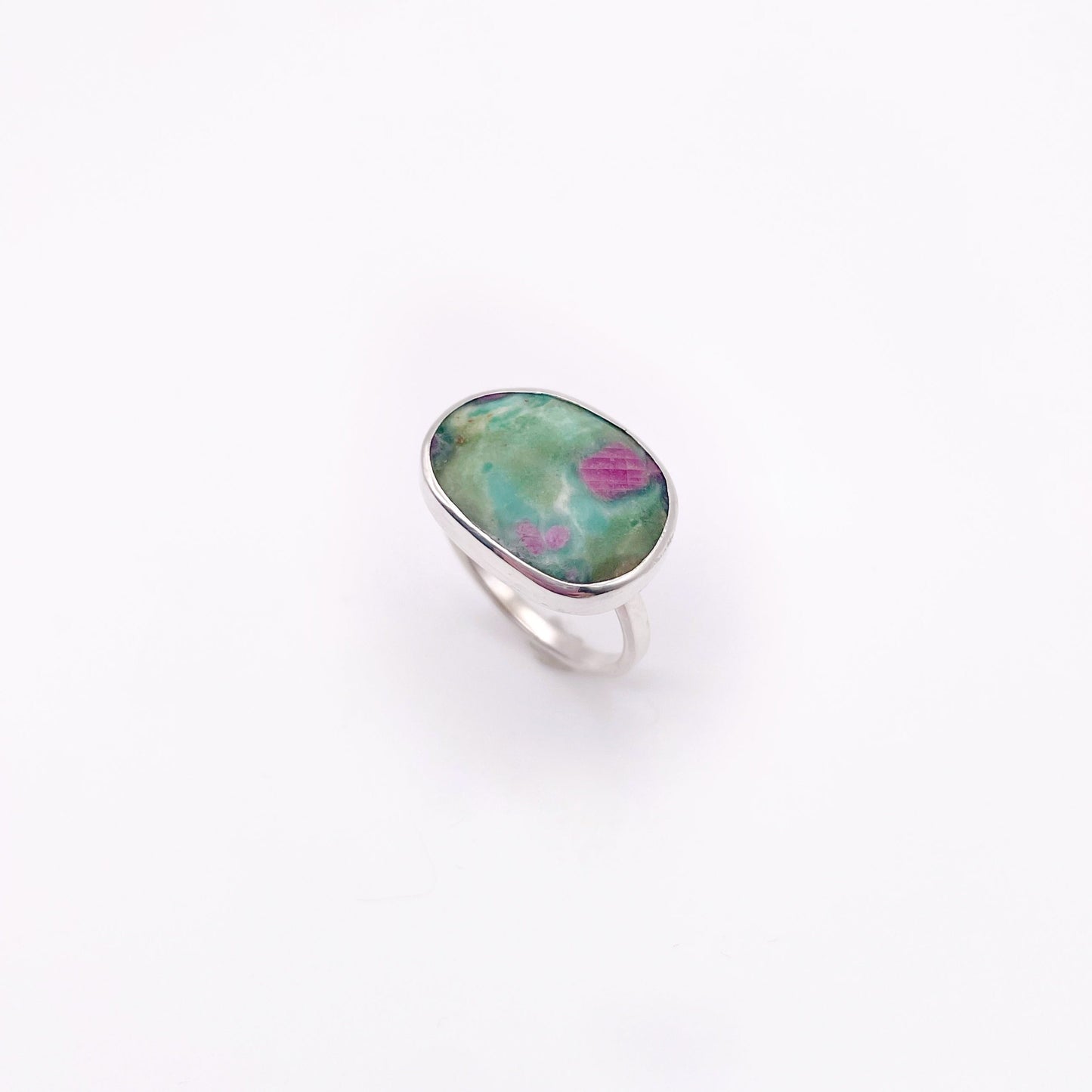 Mini Ruby in Fuchsite Ring No. 03 | Size 9