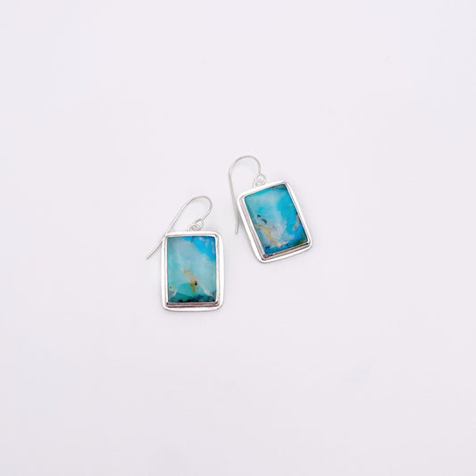 Peruvian Opal Dangle Earring No. 06