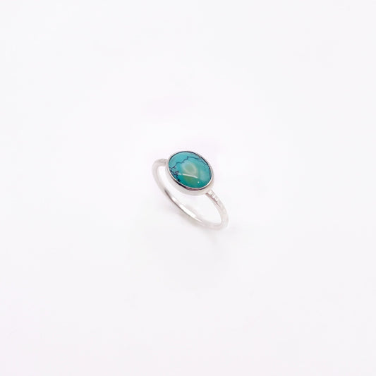 Birches Turquoise Stacking Oval Ring No. 30 | Size 8.25