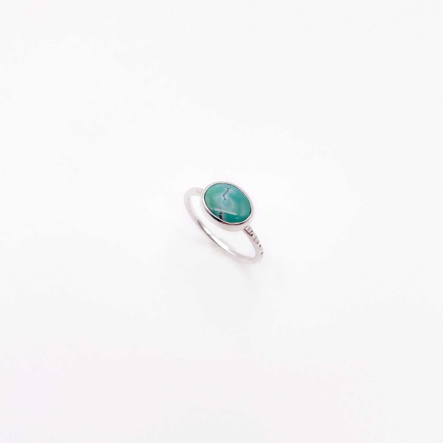 Birches Turquoise Stacking Oval Ring No. 28 | Size 8