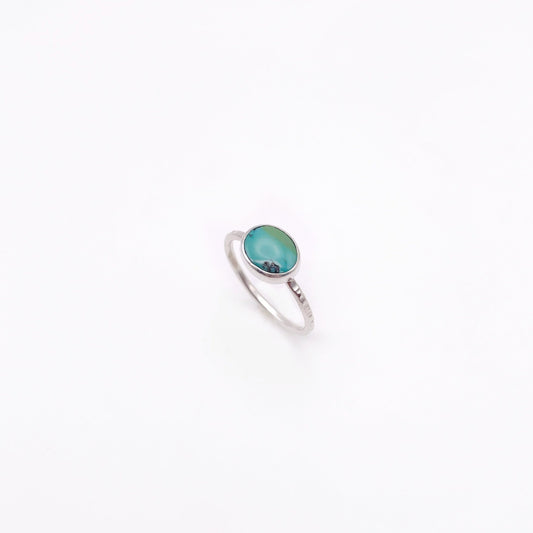 Birches Turquoise Stacking Oval Ring No. 32 | Size 9.5