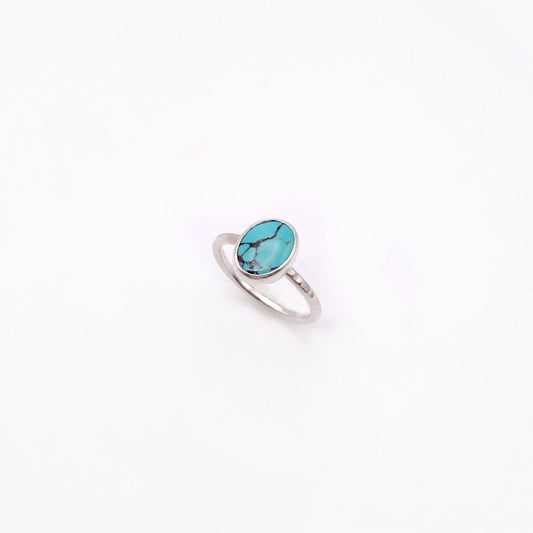 Birches Turquoise Stacking Oval Ring No. 24 | Size 5.5