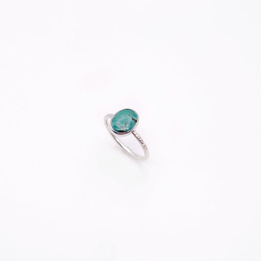 Birches Turquoise Stacking Oval Ring No. 29 | Size 8.5