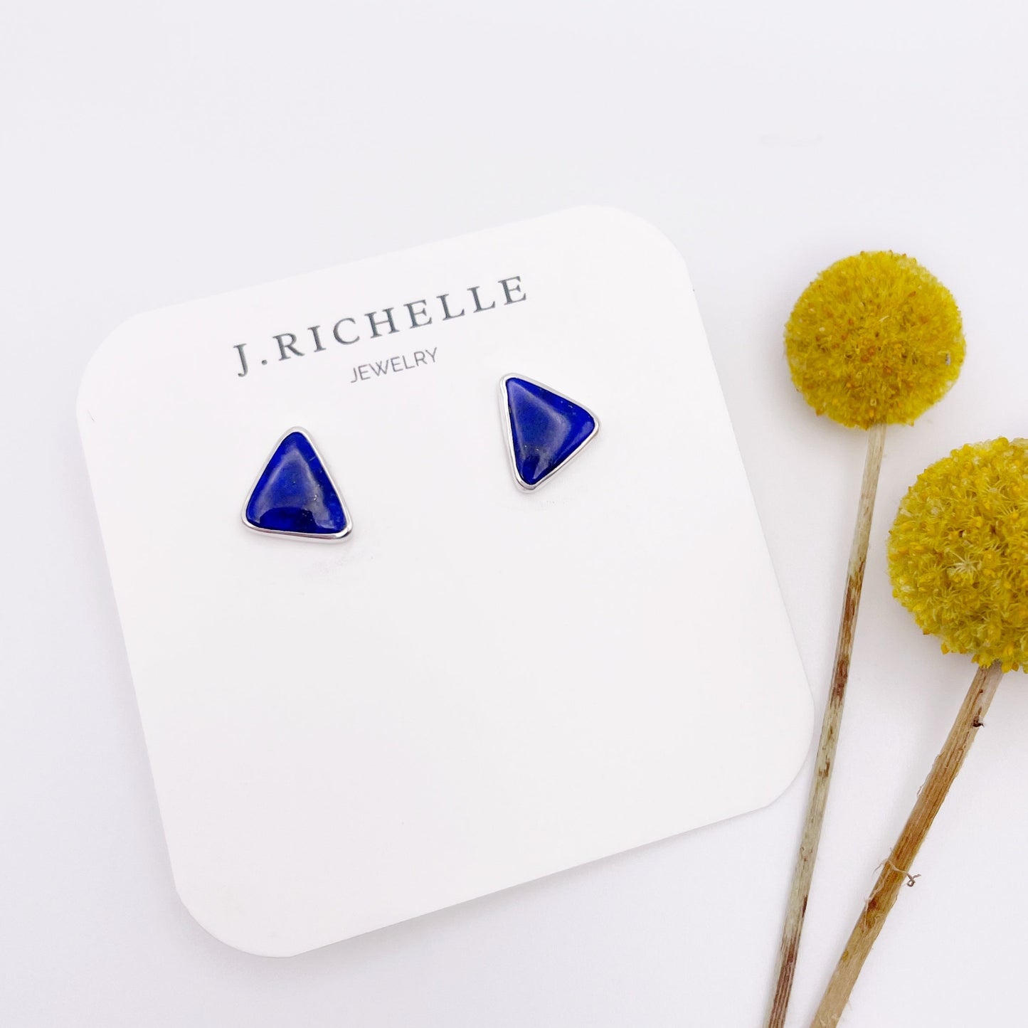 Lapis Lazuli Stud Earring No. 04