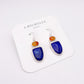 Lapis Lazuli & Carnelian Duo Dangle Earring