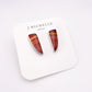 Indonesian Carnelian Elongated Stud Earring