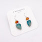 Peruvian Opal & Carnelian Duo Dangle Earring