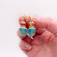 Peruvian Opal & Carnelian Duo Dangle Earring