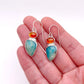Peruvian Opal & Carnelian Duo Dangle Earring