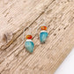 Peruvian Opal & Carnelian Duo Dangle Earring