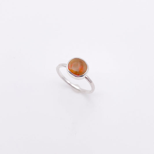 Fire Opal Dainty Ring No. 01 | Size 6.5