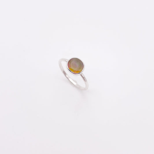 Fire Opal Dainty Ring No. 03 | Size 8