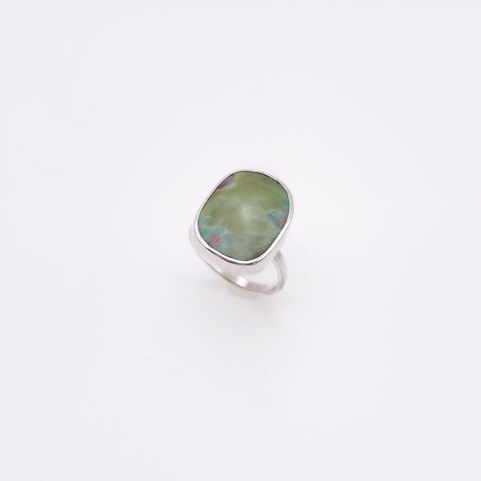 Mini Ruby in Fuchsite Ring No. 07 | Size 6.75