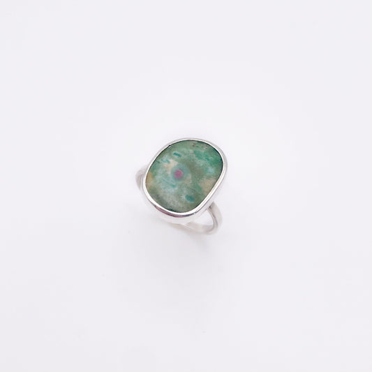 Mini Ruby in Fuchsite Ring No. 08 | Size 9.25