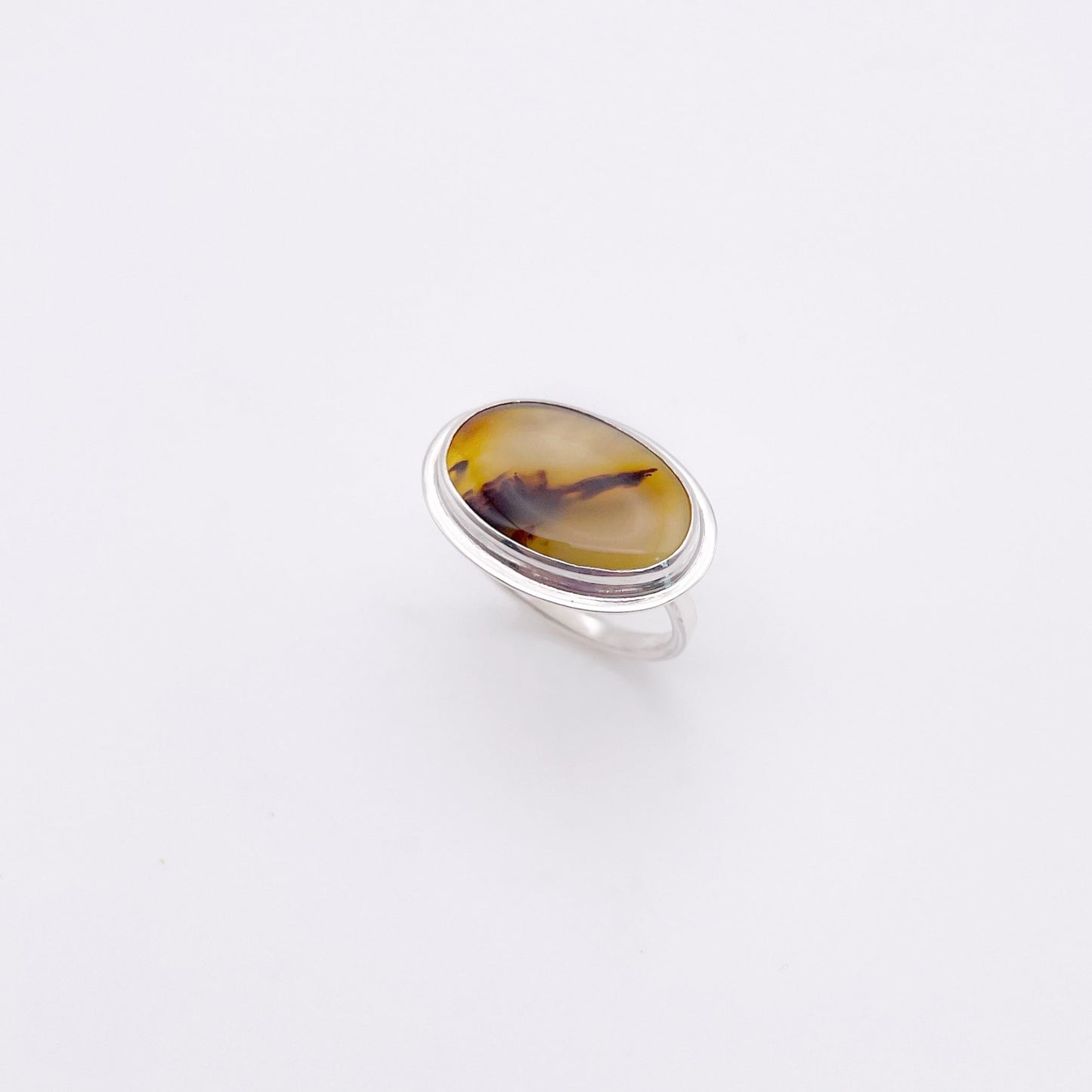 Montana Agate Oval Ring | Size 8