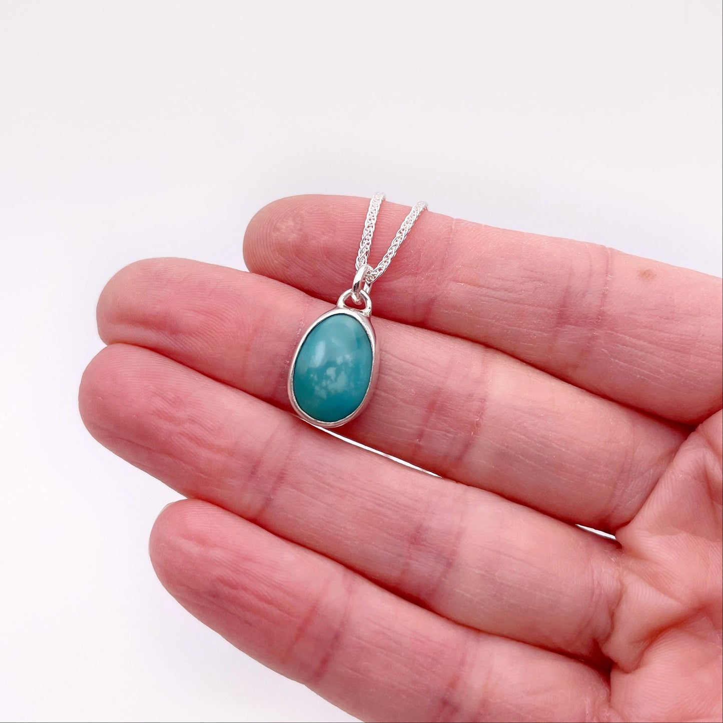 Dainty Kingman Turquoise Necklace No. 04