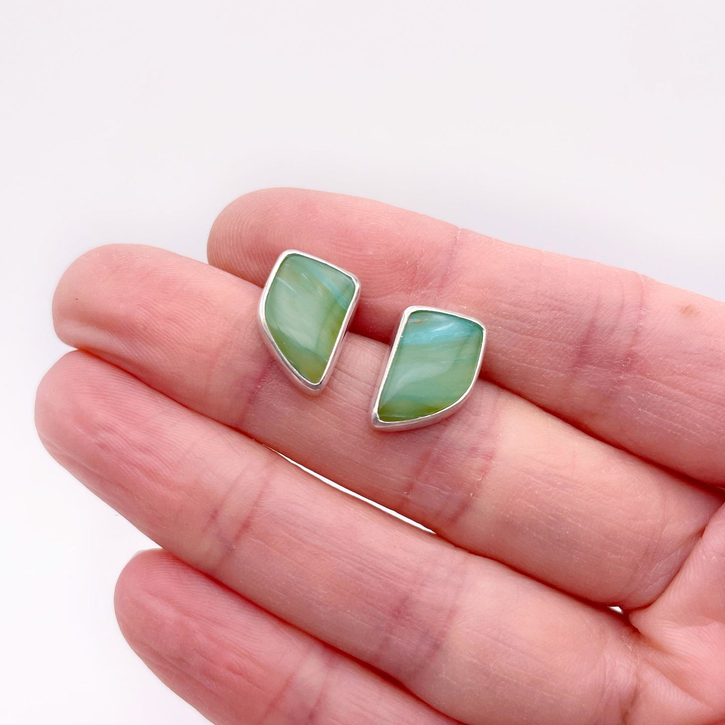 Peruvian Opal Stud Earring No. 21