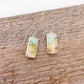 Blue Opalized Petrified Wood Dangle Earring No. 10