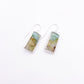 Blue Opalized Petrified Wood Dangle Earring No. 10
