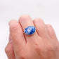 Denim Lapis Lazuli Oval Statement Ring No. 04 | Size 6.5