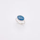 Denim Lapis Lazuli Oval Statement Ring No. 05 | Size 10.25