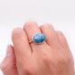Denim Lapis Lazuli Oval Statement Ring No. 05 | Size 10.25