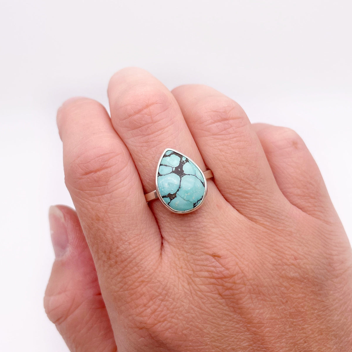 Teardrops Turquoise Ring No. 02 | Size 8.5