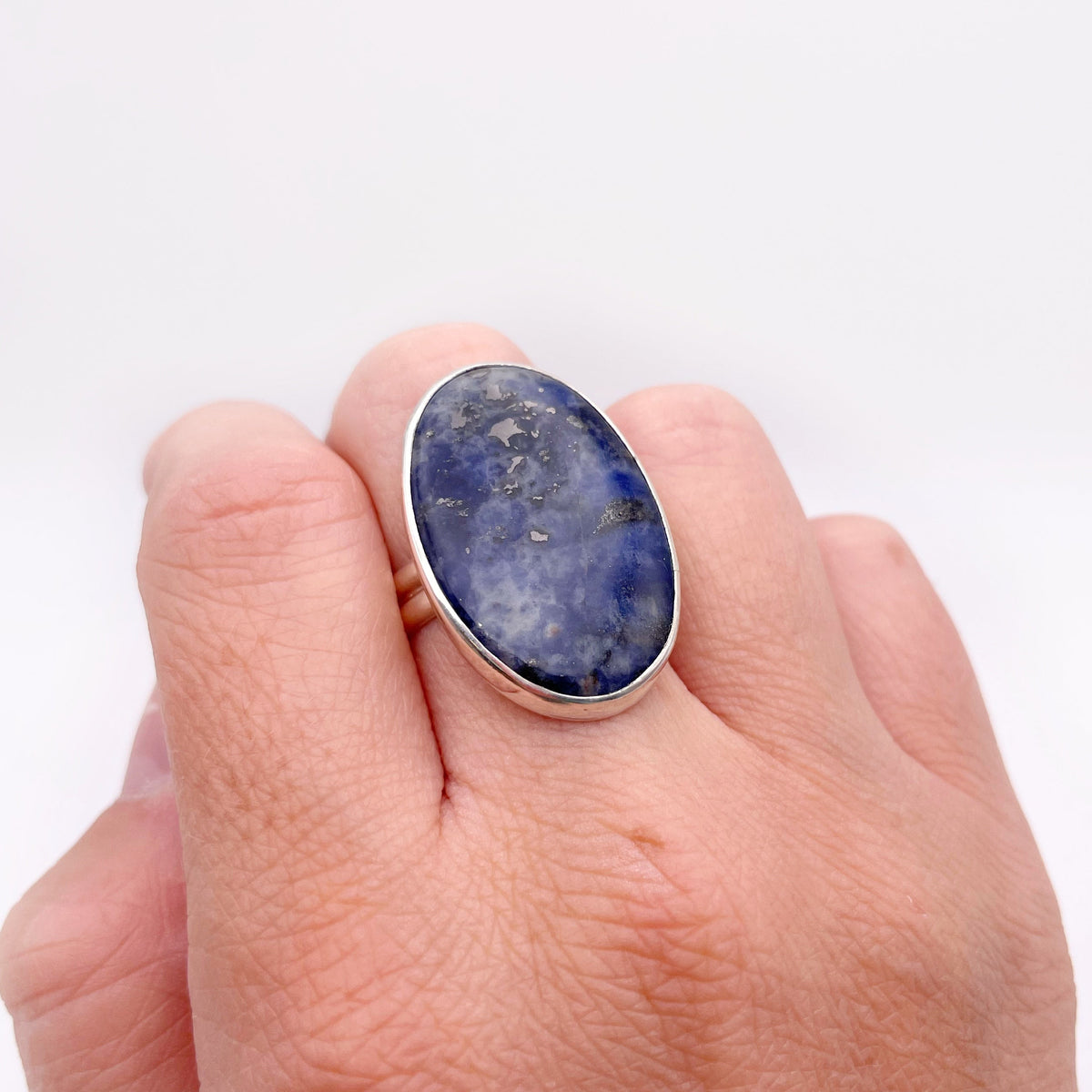 Oval Sodalite Ring | Size 9.75