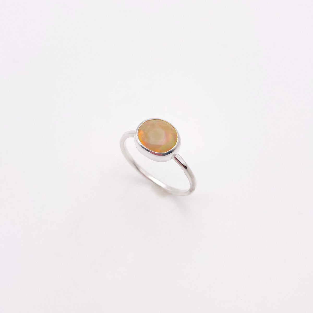 Fire Opal Dainty Ring No. 09 | Size 10