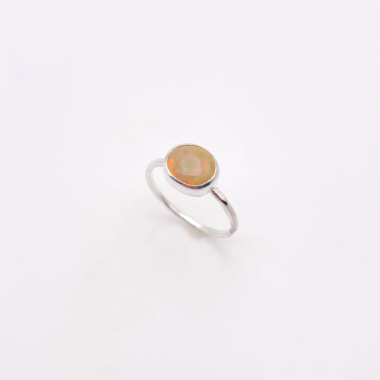 Fire Opal Dainty Ring No. 09 | Size 10