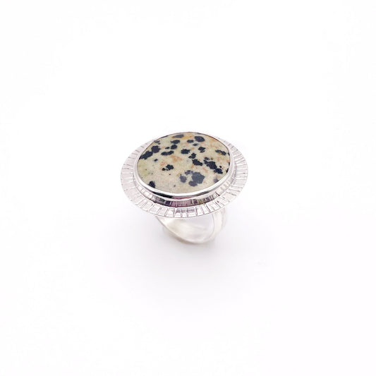 Sundance Dalmatian Jasper Ring No. 02 | Size 7.5