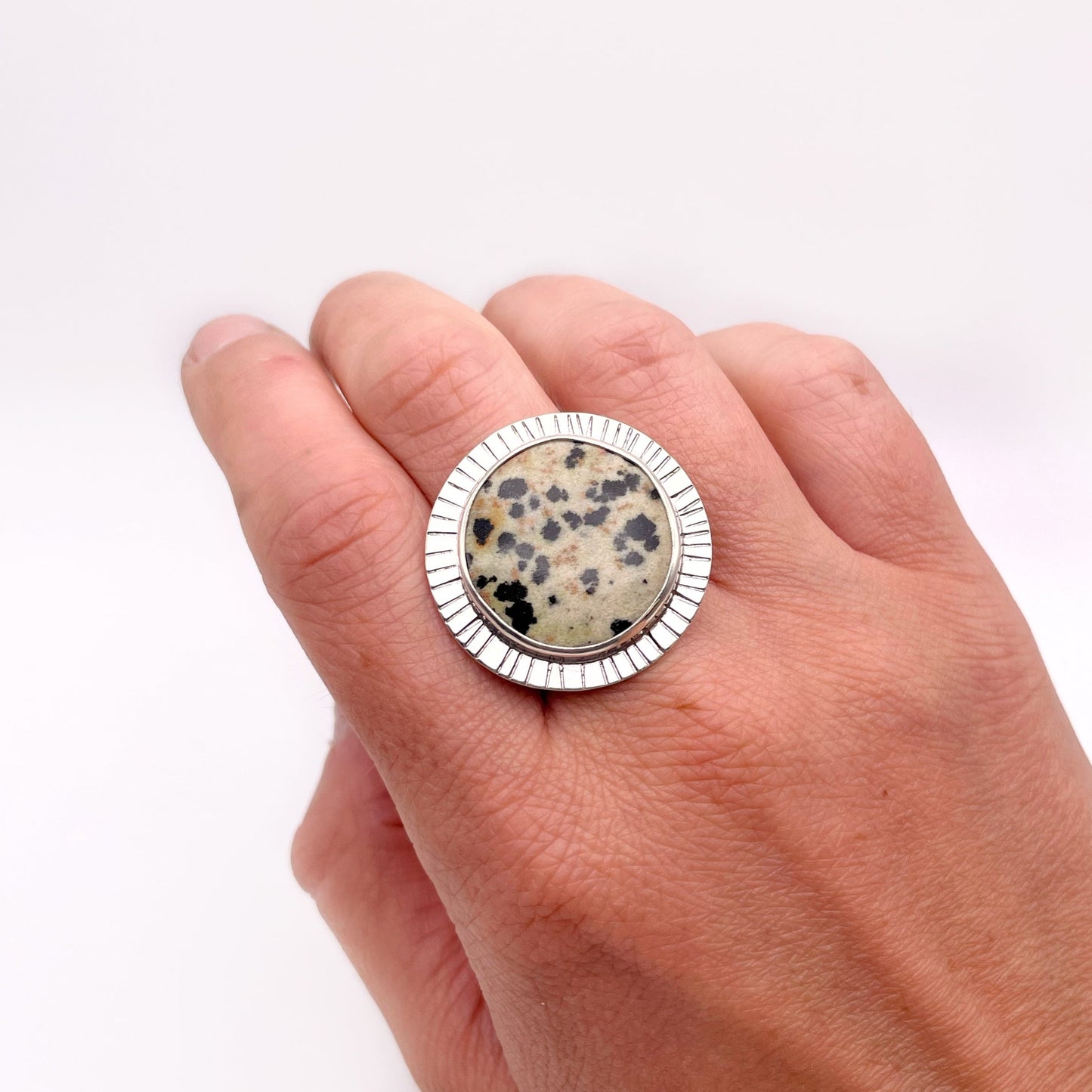 Sundance Dalmatian Jasper Ring No. 02 | Size 7.5