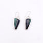 Blue Opalized Petrified Wood Earring No. 03