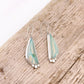 Blue Opalized Petrified Wood Earring No. 02