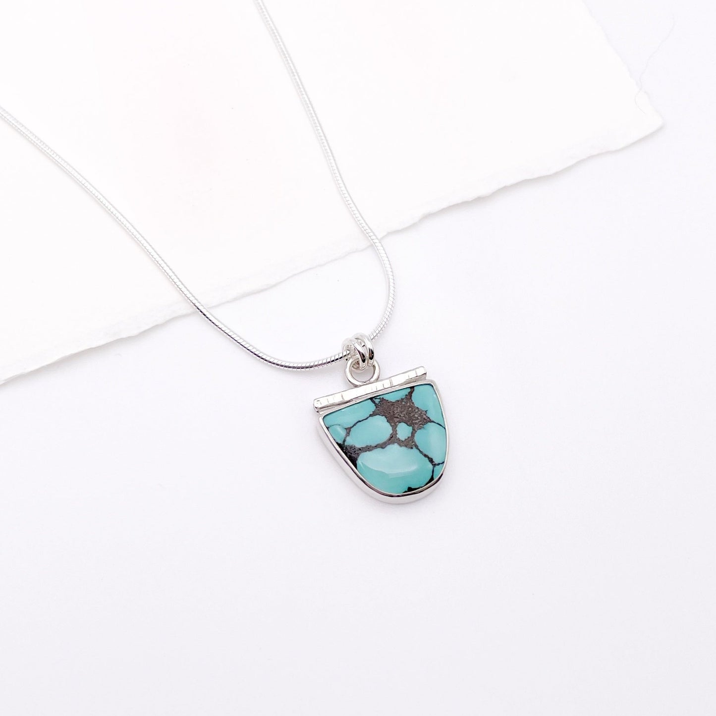 Spiderweb Turquoise Horizon Necklace No. 1