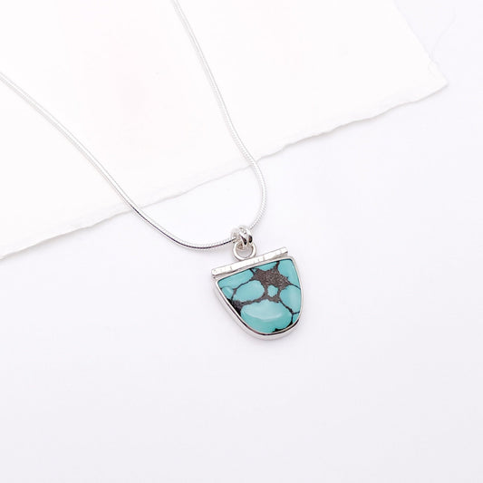 Spiderweb Turquoise Horizon Necklace No. 1