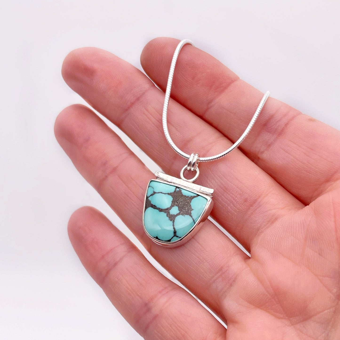 Spiderweb Turquoise Horizon Necklace No. 1