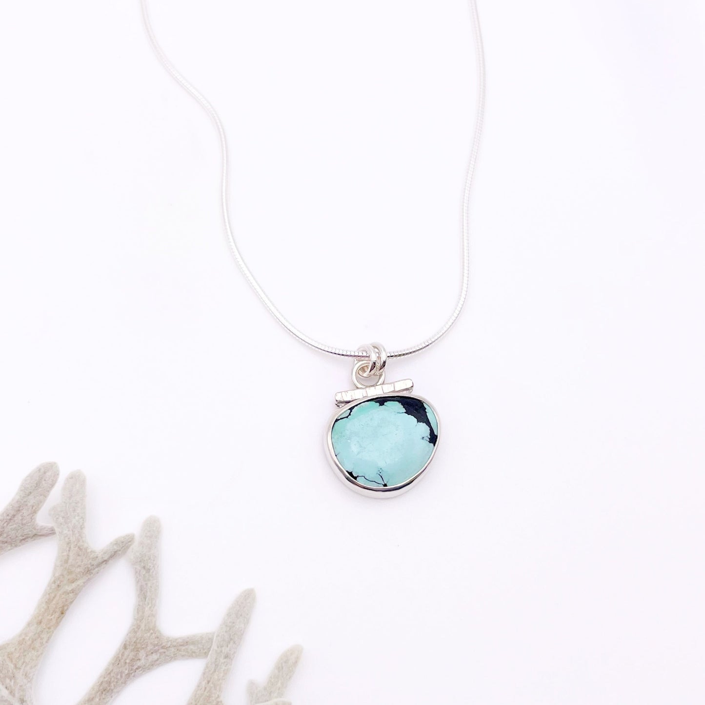 Spiderweb Turquoise Horizon Necklace No. 2