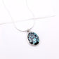 Spiderweb Turquoise Oval Pendant Necklace