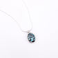 Spiderweb Turquoise Oval Pendant Necklace