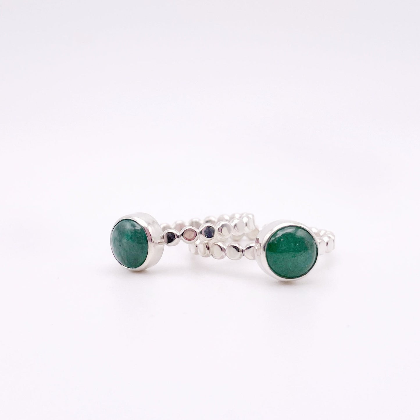 Aventurine Pebble Stacking Ring | Size 9