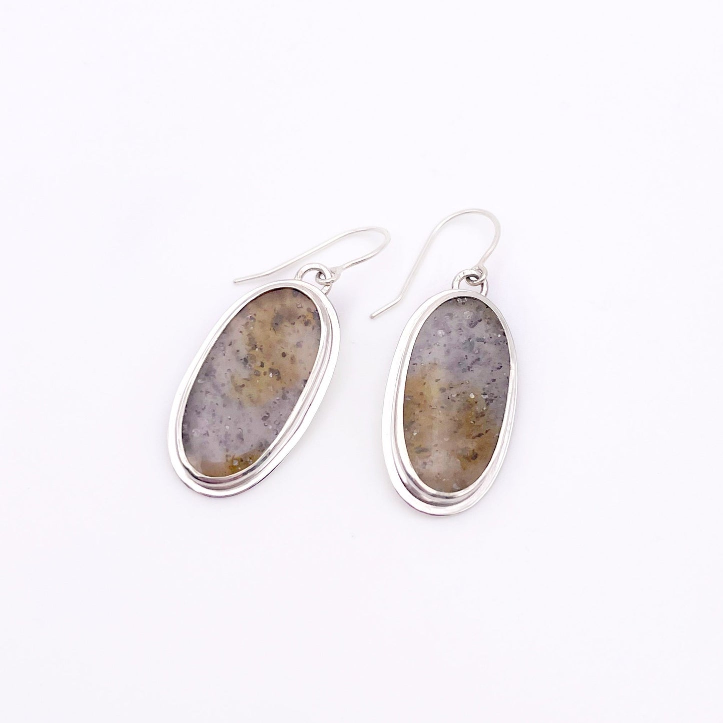 Sunstone Oval Dangle Earring