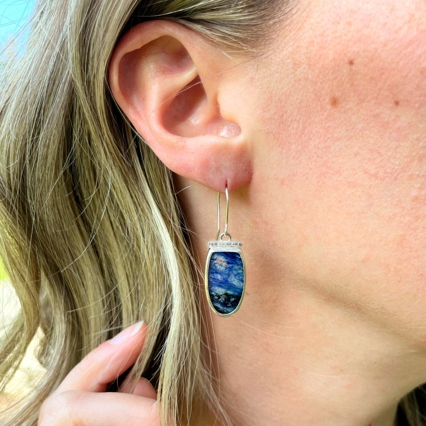 Sodalite Horizon Dangle Earring