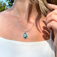 Spiderweb Turquoise Oval Pendant Necklace