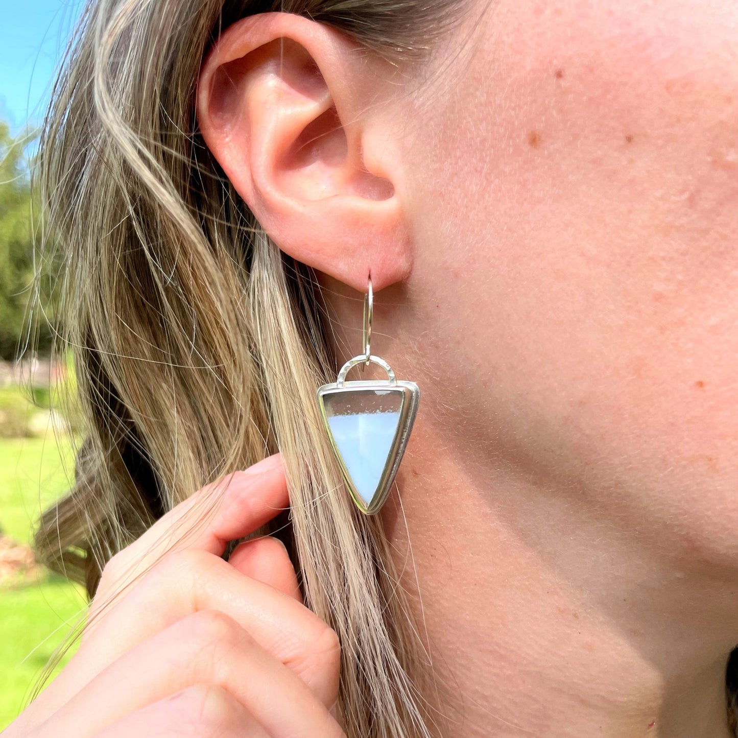 Blue Owyhee Opal Empower Earring