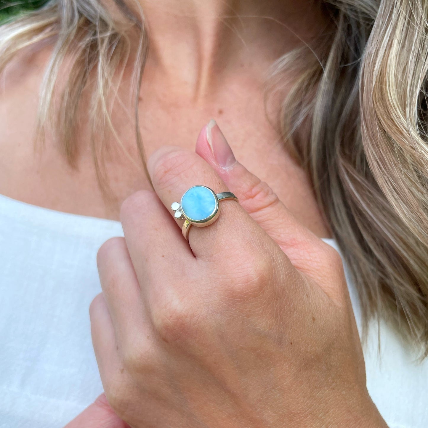 Mini Larimar Ring No. 02 | Size 7